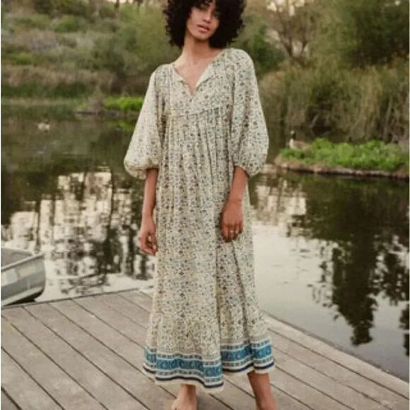 Christy Dawn The Paisley Dress Larkspur Ditsy Field Silk-Cotton Size Small NWT! - Picture 1 of 15